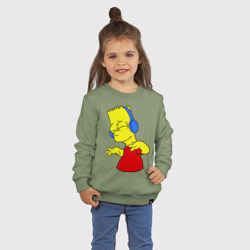 Детский свитшот хлопок Барт в наушниках - фото 2