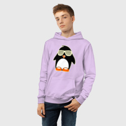 Детская толстовка хлопок Пингвин в очках-жалюзи glow - фото 2