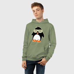 Детская толстовка хлопок Пингвин в очках-жалюзи glow - фото 2