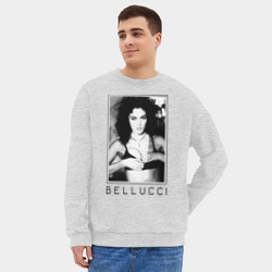 Мужской свитшот oversize без начеса хлопок Monica Bellucci black - фото 2