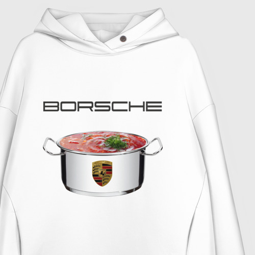 Женское худи Oversize хлопок Borsche, цвет белый - фото 3