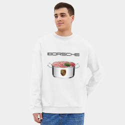 Мужской свитшот oversize без начеса хлопок Borsche - фото 2