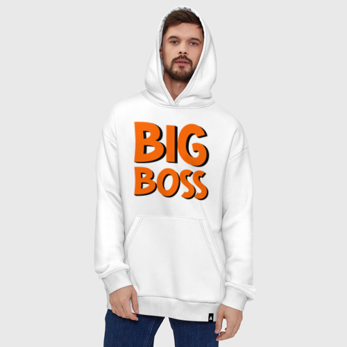 Худи SuperOversize хлопок Big Boss, цвет белый - фото 5