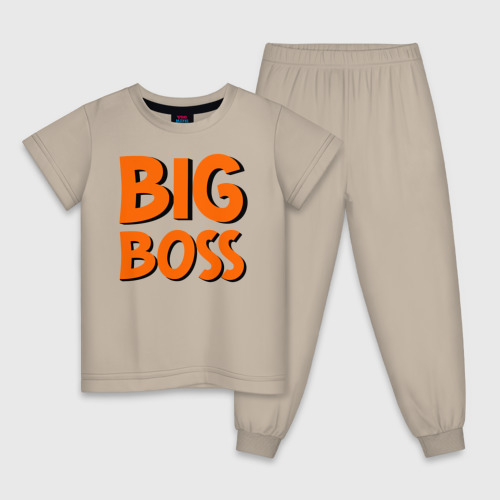 Детская пижама хлопок Big Boss, цвет миндальный
