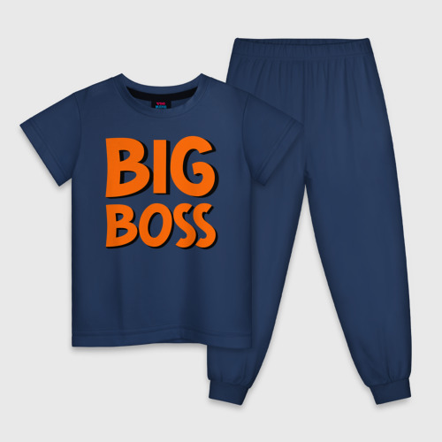 Детская пижама хлопок Big Boss, цвет темно-синий