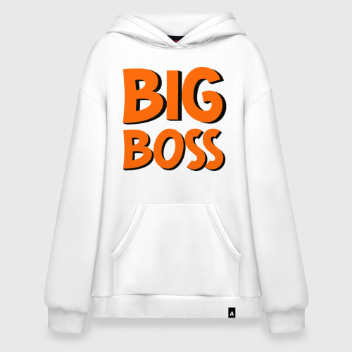 Худи SuperOversize хлопок Big Boss, цвет белый