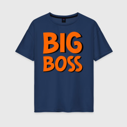 Женская футболка хлопок Oversize Big Boss