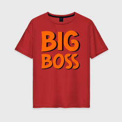 Женская футболка хлопок Oversize Big Boss