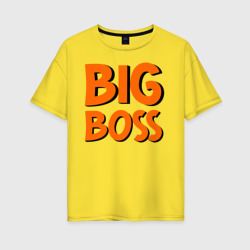 Женская футболка хлопок Oversize Big Boss