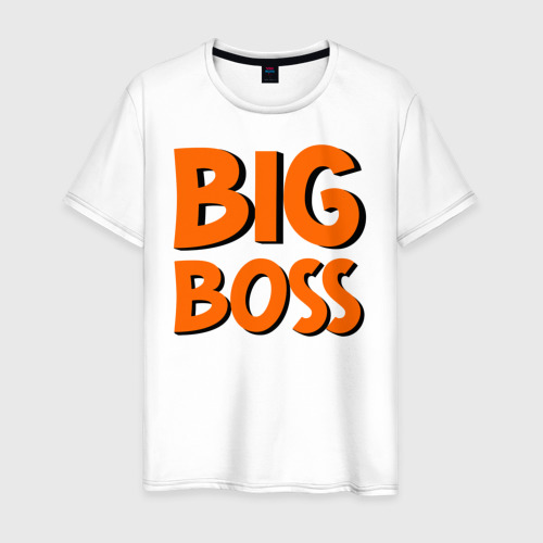 Мужская футболка хлопок Big Boss, цвет белый