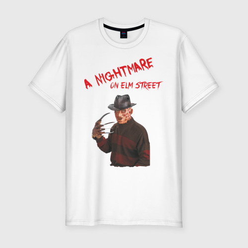 Мужская футболка хлопок Slim A Nightmare on Elm street