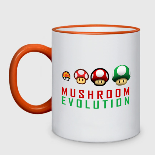 Кружка двухцветная Mario Mushroom Evolution Фото 01 Кружка двухцветная Mario Mushroom Evolution Фото 01
