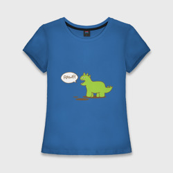 Женская футболка хлопок Slim Динозаврик