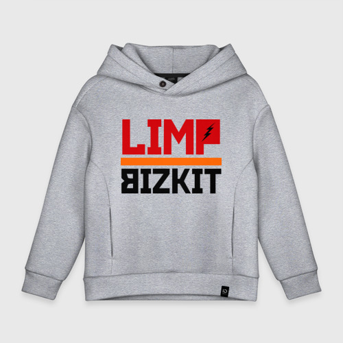 Детское худи Oversize хлопок Limp Bizkit 2, цвет меланж