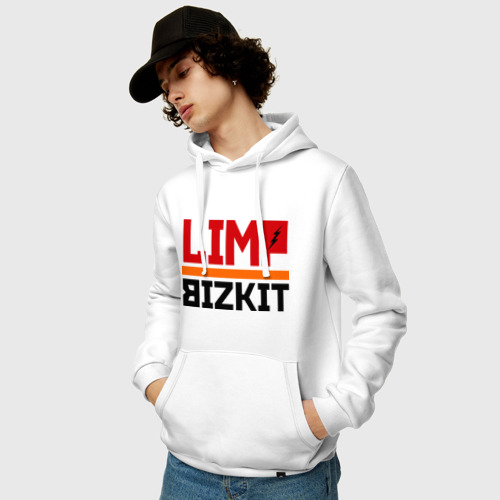 Мужская толстовка хлопок Limp Bizkit 2, цвет белый - фото 3