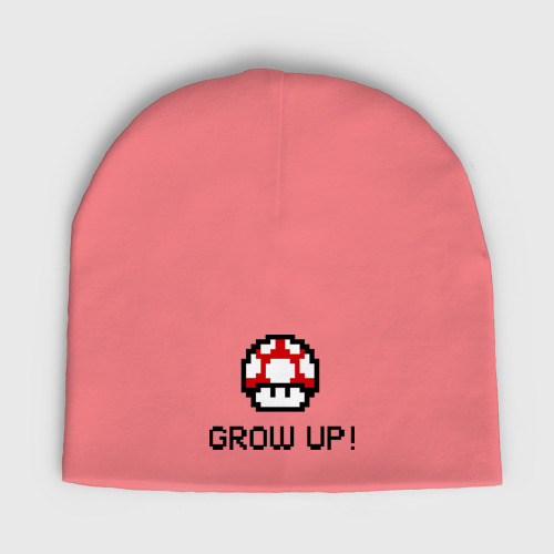 Мужская шапка демисезонная Grow up!, цвет розовый
