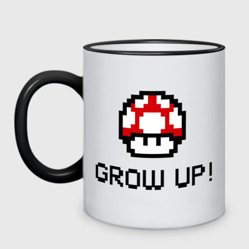 Кружка двухцветная Grow up! Фото 01 Кружка двухцветная Grow up! Фото 01