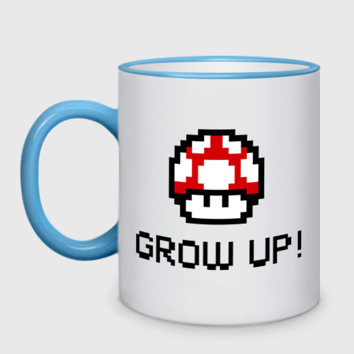 Кружка двухцветная Grow up! Фото 01 Кружка двухцветная Grow up! Фото 01