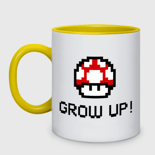 Кружка двухцветная Grow up! Фото 01 Кружка двухцветная Grow up! Фото 01