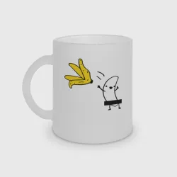 Кружка матовая стеклянная Банан стриптизер