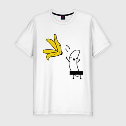 Банан стриптизер – Мужская футболка хлопок Slim с принтом купить