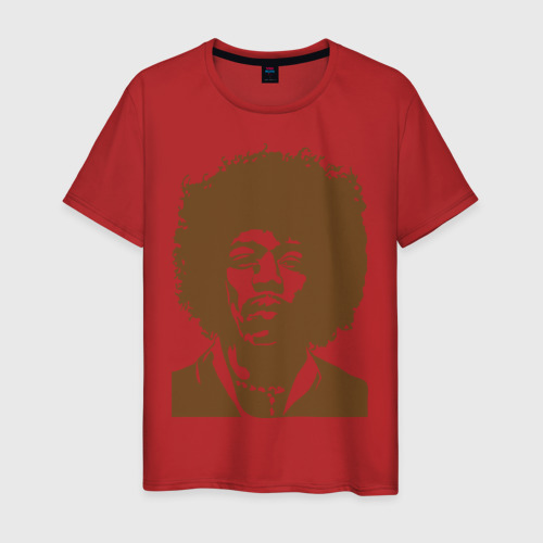 Мужская футболка хлопок Джимми Хендрикс, цвет красный