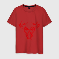 Мужская футболка хлопок Красный бык