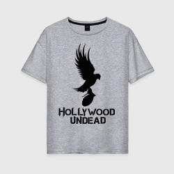 Женская футболка хлопок Oversize Hollywood Undead