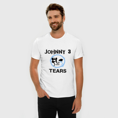 Мужская футболка хлопок Slim Johnny 3 Tears (HU), цвет белый - фото 3