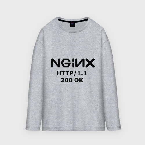 Мужской лонгслив oversize хлопок Nginx 200 ok