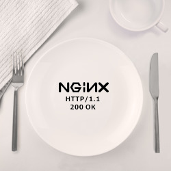 Набор: тарелка + кружка Nginx 200 ok - фото 2