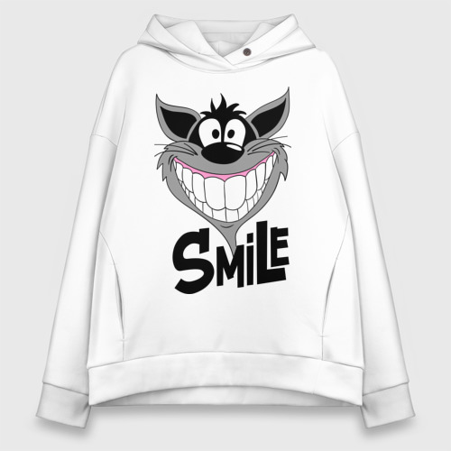 Женское худи Oversize хлопок Улыбка Smile