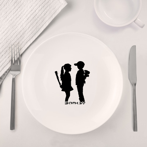 Набор: тарелка + кружка Девочка и мальчик - фото 4