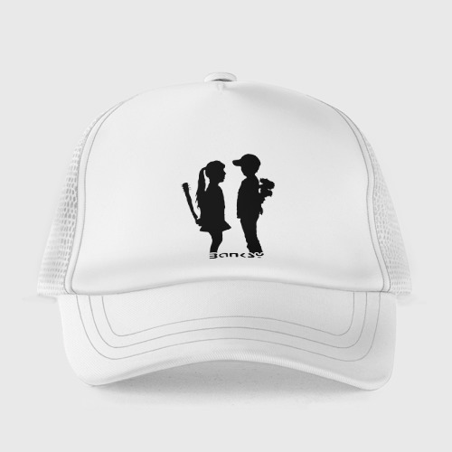 Детская кепка тракер Девочка и мальчик, цвет белый - фото 2