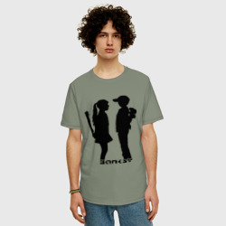 Мужская футболка хлопок Oversize Девочка и мальчик - фото 2
