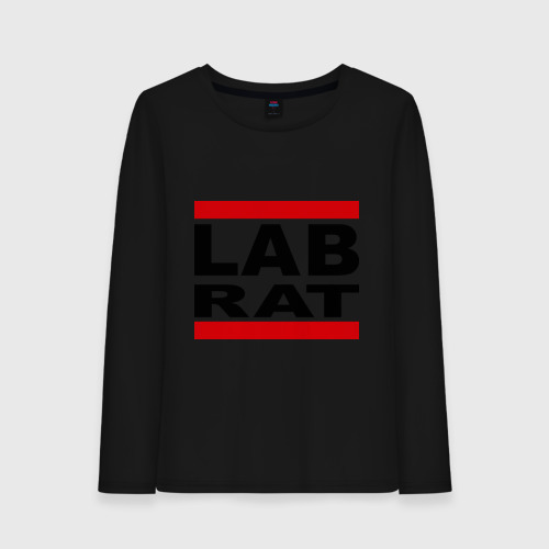 Женский лонгслив хлопок Lab Rat, цвет черный