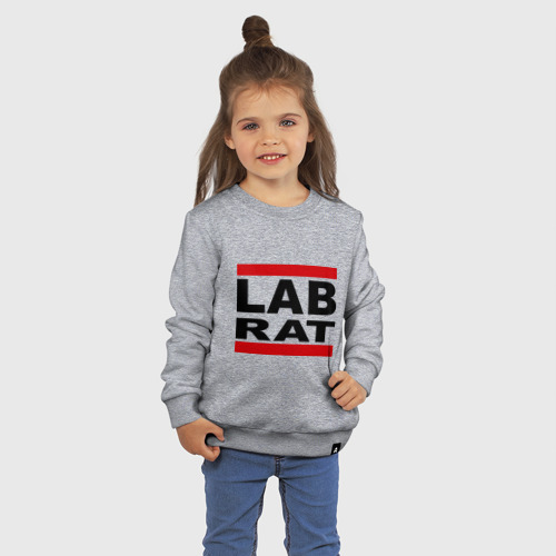 Детский свитшот хлопок Lab Rat, цвет меланж - фото 3