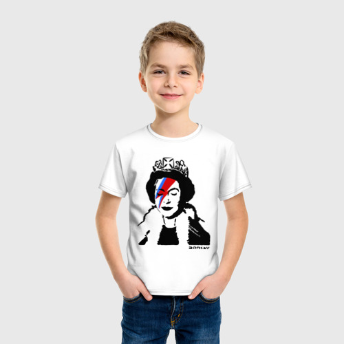 Детская футболка хлопок Елизавета вторая, цвет белый - фото 3