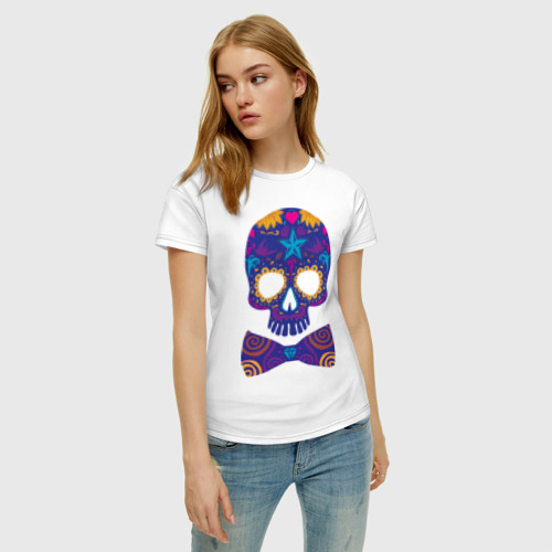 Женская футболка хлопок Skull bow - фото 3