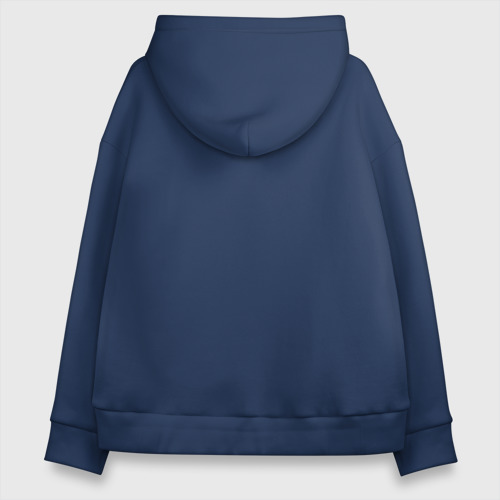 Женское худи Oversize хлопок Leather underwear, цвет темно-синий - фото 2