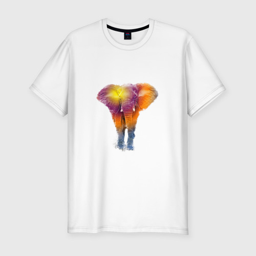 Мужская футболка хлопок Slim Слон watercolor