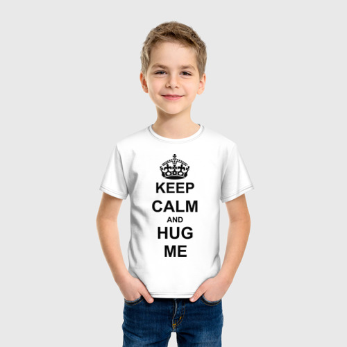 Детская футболка хлопок Keep calm and hug mе - фото 3