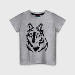 Детская футболка хлопок Чёрный волк