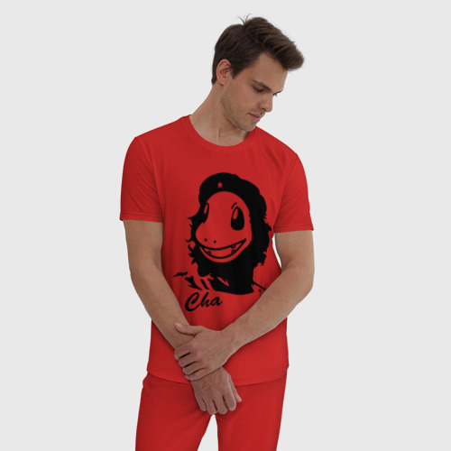 Мужская пижама хлопок Команданте Чермандер, цвет красный - фото 3