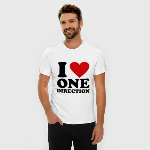 Мужская футболка хлопок Slim I love one direction - фото 3