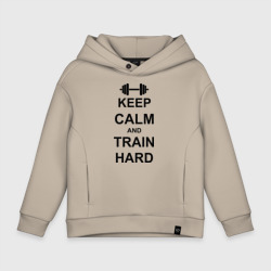 Детское худи Oversize хлопок Keep calm and train hard