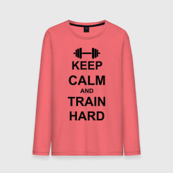 Мужской лонгслив хлопок Keep calm and train hard