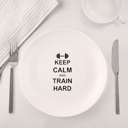 Набор: тарелка + кружка Keep calm and train hard - фото 2