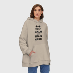 Худи SuperOversize хлопок Keep calm and train hard - фото 2