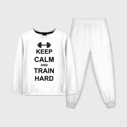 Детская пижама с лонгсливом хлопок Keep calm and train hard